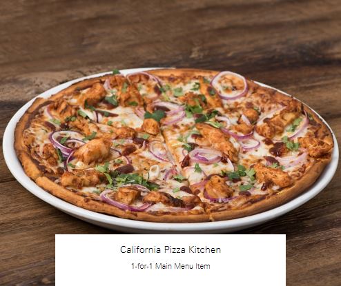 Promo Expired 1 For 1 Main Menu Item At California Pizza Kitchen