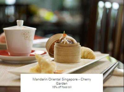 Mandarin Oriental Singapore - Cherry Garden 15% off food bill